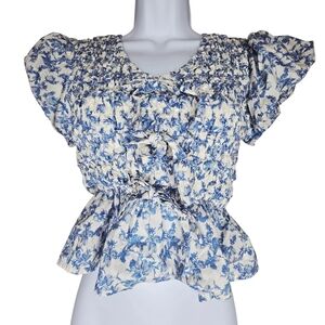 Entro Stretch Ruffle Sleeve Top